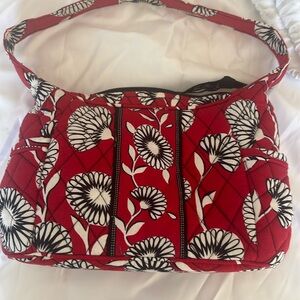 Vera Bradley Women's Red and black flowers Purse Sherry Tote Bag